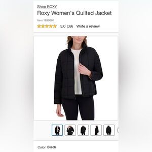 Roxy Women's Black Puffer Jacket